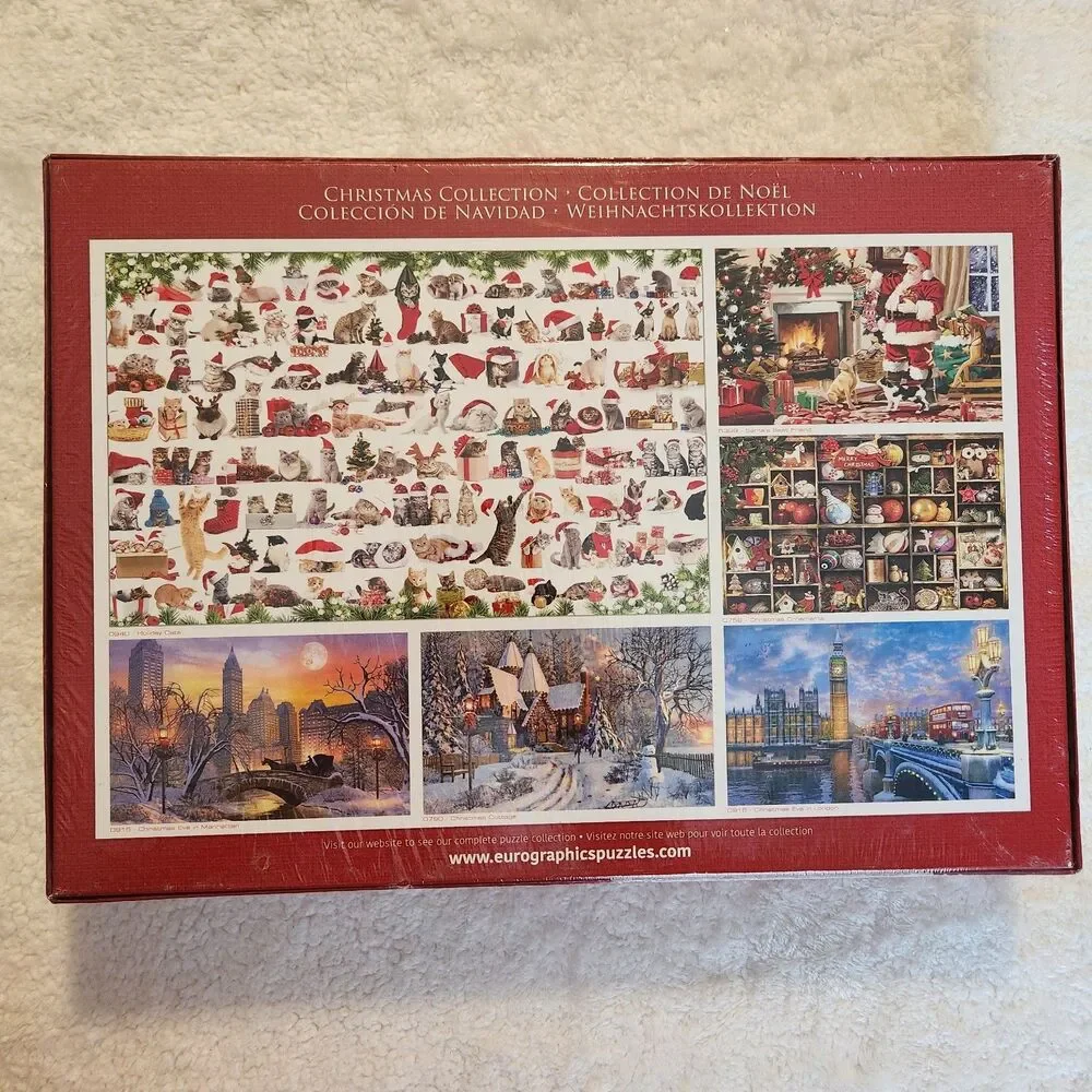 New Sealed 1,000 Piece Eurographics Holiday Dogs Jigsaw Puzzle